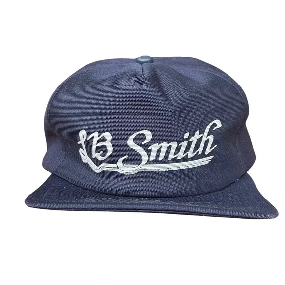 Vintage New Era “LB Smith” Snapback Hat – Navy Made in USA (late 70s/80s) - Picture 2 of 9
